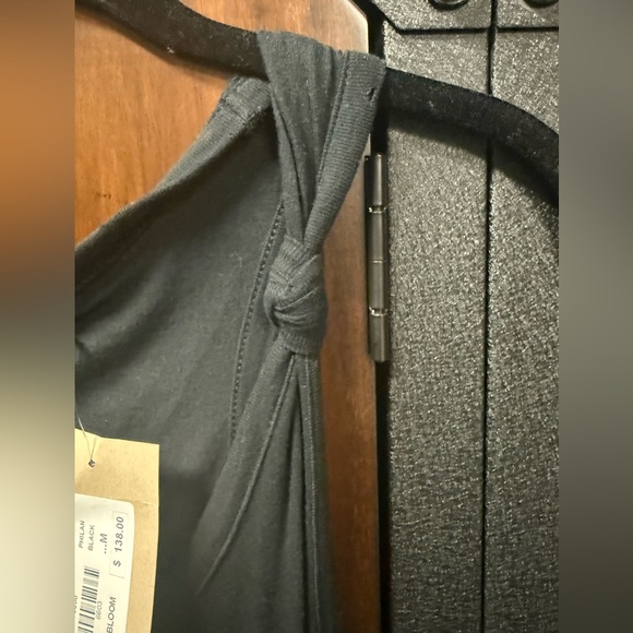 NWT PHILANTHROPY DRESS! Black Sleeveless Ruched Dress! Tight fit! Medium - Picture 5 of 6